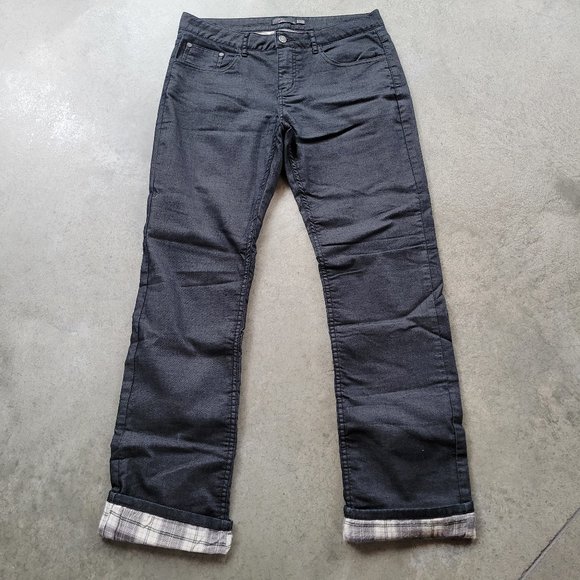 Prana Women's Flannel Lined Boyfriend Jeans - Picture 1 of 4